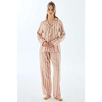 Viscose Çizgili Gömlek Pantolon Pijama Takımı