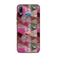 Huawei P20 Lite Uyumlu Kılıf Romans (30) Silicone Case Pembe Yeşil