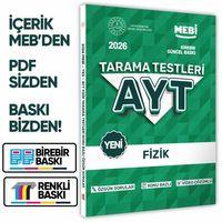 2026 YKS-AYT MEBİ-OGM Fizik Özgün Tarama Testleri Kitabı A4 Boyut Renkli Görsel BASKI ÜCRETİ