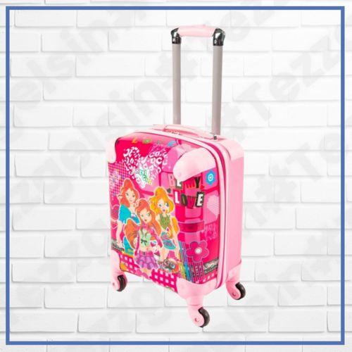 Winks Angel Girls Modelli Pembe Çekçekli Çocuk Valizi