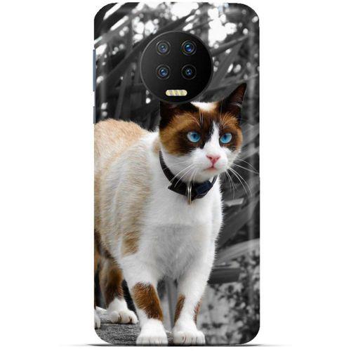 Lopard İnfinix Note 7 Uyumlu Kılıf Kediler (43) Thin Fit Kılıf Beyaz Kedi