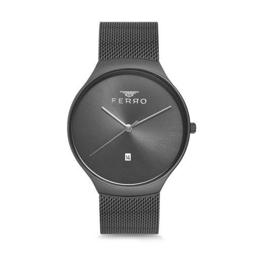 Ferro 40 mm Siyah Hasır Kordon Erkek Kol Saati F1989C-941-V F1989C-941-V