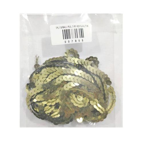 İpli Sıralı Pul 3 M Koyu Altın - 3 paket