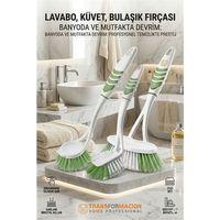 3'lü Profesyonel Temizlik Fırçası Seti - Ergonomik Banyo, Lavabo ve Bulaşık Fırçası 723095