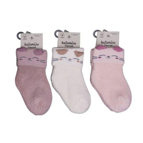 Katamino Mikaya Kız Bebek Havlu Soket Çorap K45913 Asorti