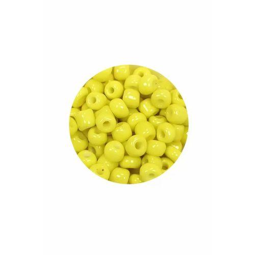 Dökme Cam Kum Boncuk Büyük Boy (6/0) 4 mm - 60 Gram - Sarı - BNC126
