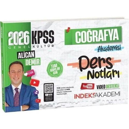 2026 KPSS Coğrafya Akademisi Video Ders Notları İndeks Akademi
