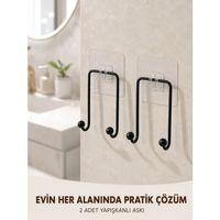 2'li Yapışkanlı Duvar Askısı Mutfak Banyo Ve Ev İçin Askılık