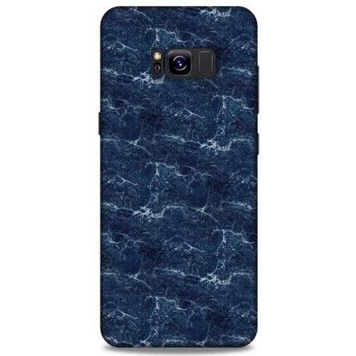 Mermer Desenli (15) Tema Antişok Kılıf Lacivert Samsung Galaxy S8 Plus Kılıf