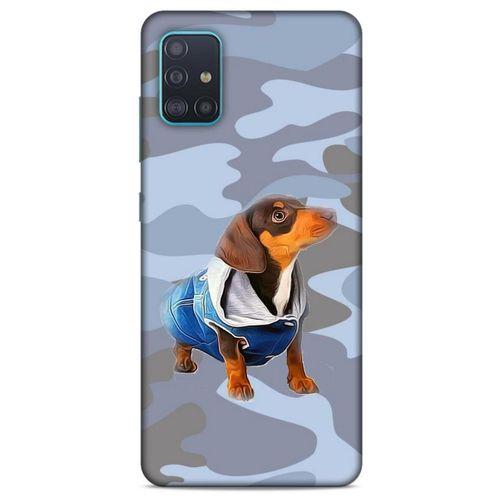 Samsung Galaxy A51 Kılıf Köpek Kıyafetleri (50) Shockproof Kılıf Dakhund Puf Mont