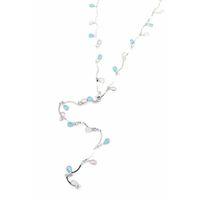 Taşlı Y Kolye - Gümüş