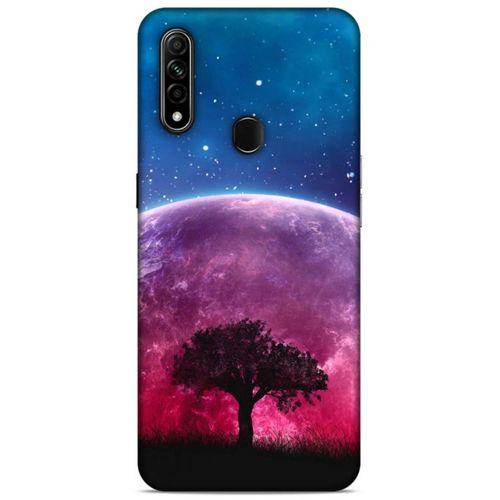 Lopard Oppo A31 Uyumlu Kılıf Gece'S (39) Liquid Crystal Kılıf Pembe Ay