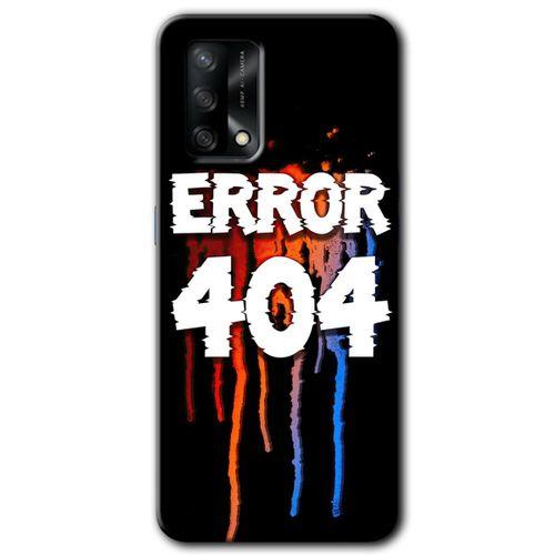 Oppo A74 Kılıf Baskılı Kapak - 404 Error + 5D Tam Kaplayan Cam