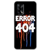 Oppo A74 Kılıf Baskılı Kapak - 404 Error + 5D Tam Kaplayan Cam