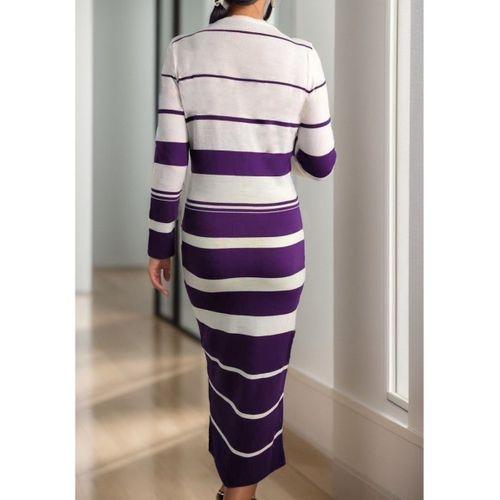 Lucky Life Kadın Uzun Kollu Bisiklet Yaka Triko Elbise