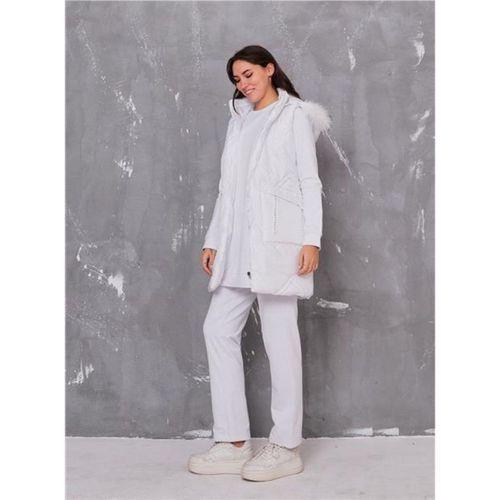 Sarah Kapşonlu Şişme Yelekli Spor Üçlü Takım - 70030.002 - Beyaz