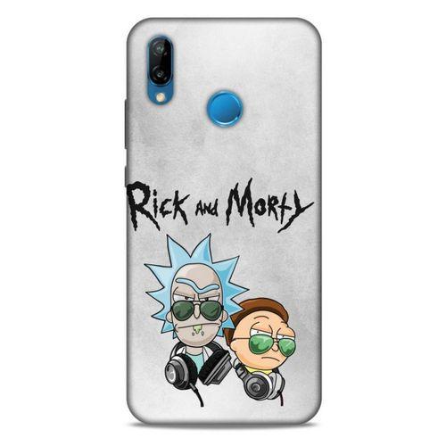 Huawei P20 Lite Uyumlu Kılıf Rick And Morty (4) Koruma Kılıfı Eye Patch Morty
