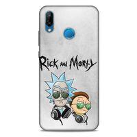 Huawei P20 Lite Uyumlu Kılıf Rick And Morty (4) Koruma Kılıfı Eye Patch Morty