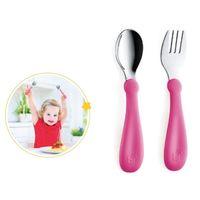 Babyjem BabyJem Paslanmaz Çelik Çatal Kaşık Seti 522 Pembe