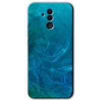 Huawei Mate 20 Lite Kılıf Baskılı Kapak - Mavi Aura +Tam Ekran Koruyucu