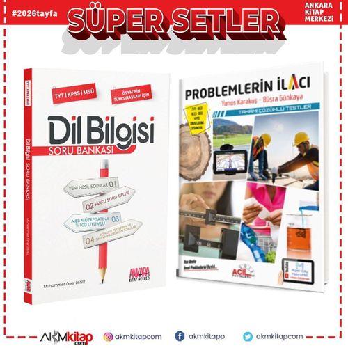 Acil Problemlerin İlacı ve AKM Dil Bilgisi Soru Bankası Seti 2 Kitap