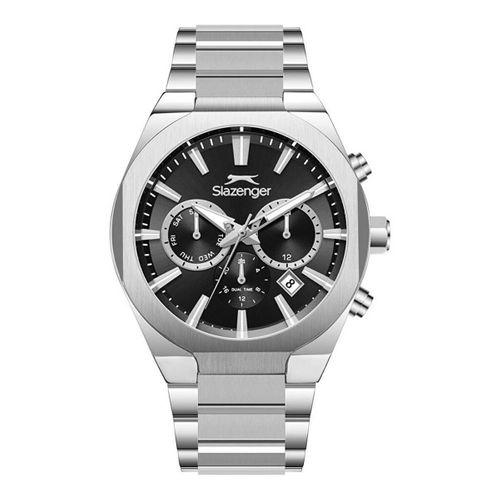 Slazenger SL.09.2540.2.01 Quartz Çelik Gri Siyah Kadran 42 mm Erkek Kol Saati