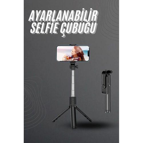 Selfie Çubuğu Tripod Bluetooth Kumandalı Selfie Çubuğu Telefon Tutucu