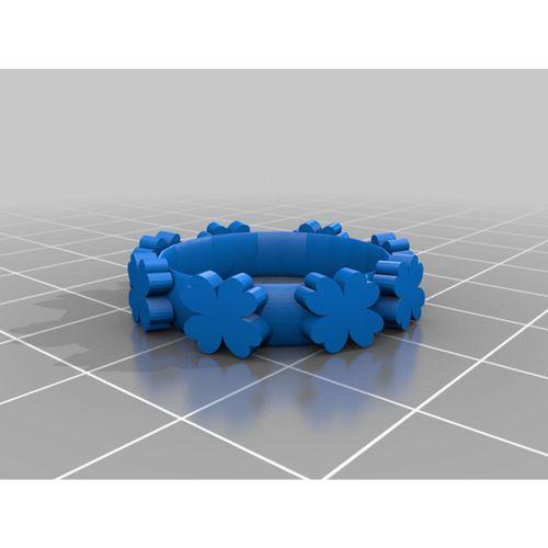 Şanslı Üç Yapraklı Yonca Yüzük 3D Baskı (Bu ürün Sadece Plastik parçadır - Almadan Önce Soru Sorabilirsiniz)