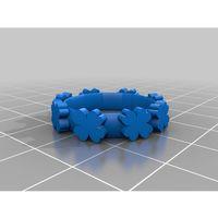 Şanslı Üç Yapraklı Yonca Yüzük 3D Baskı (Bu ürün Sadece Plastik parçadır - Almadan Önce Soru Sorabilirsiniz)