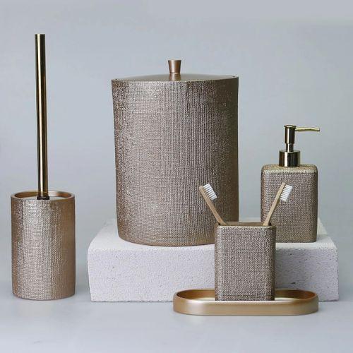 By Selim Linen Vizon 5 Parça Polyester Banyo Seti