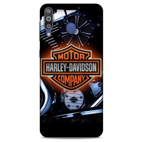 Samsung Galaxy M30 Uyumlu Kılıf Motorsiklet (13) Silikon Kap Harley Davidson