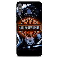 Samsung Galaxy M30 Uyumlu Kılıf Motorsiklet (13) Silikon Kap Harley Davidson
