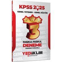 2025 KPSS Genel Yetenek Genel Kültür Tamamı Çözümlü Fasikül Fasikül 3 Yıldız Deneme Yediiklim Yayınları