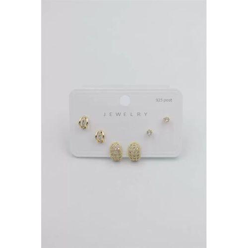 Çoklu Set Küpe - Altın