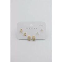 Çoklu Set Küpe - Altın