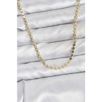 316L Çelik Zincir Gold Renk Ezme Zincir Model 65 cm Kadın Kolye