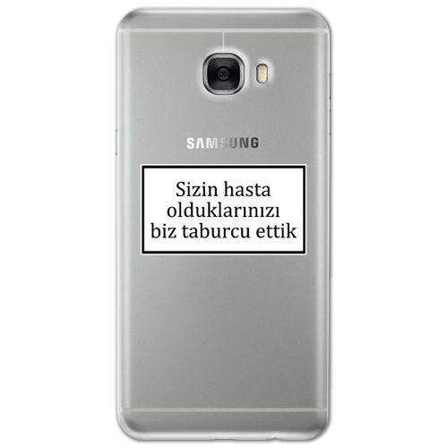 Galaxy C7 Kılıf HD Yazı Baskılı Silikon Arka Kapak - Yazı 1