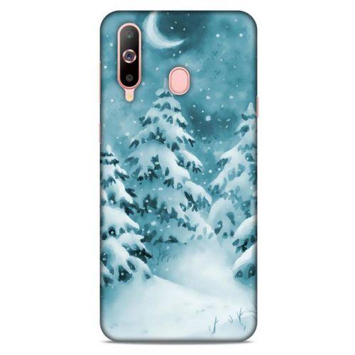 Samsung Galaxy A60 Kılıf Snowix (36) Glitter Kılıf Beyaz Yeşil