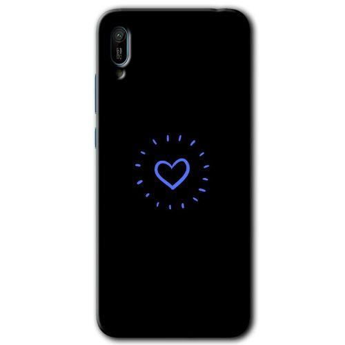 Huawei Y6 2019 Kılıf Kapak - Heart Strokes +Hayalet Ekran Yandan Gözükmez