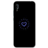 Huawei Y6 2019 Kılıf Kapak - Heart Strokes +Hayalet Ekran Yandan Gözükmez