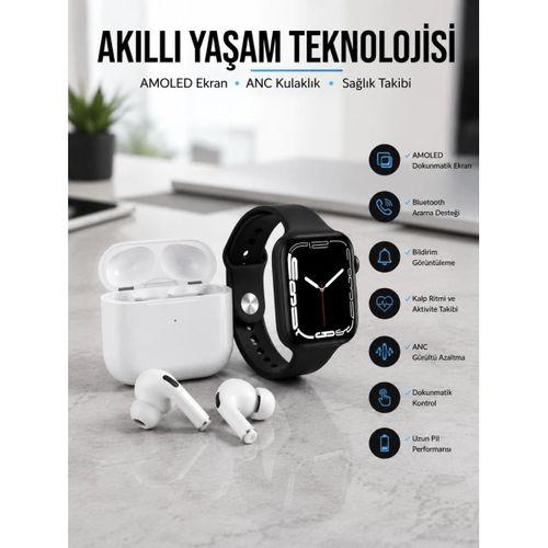 2025 Model Akıllı Saat Ve Yeni Nesil Pro Bluetooth Kulaklık Tws Yüksek Ses Kaliteli