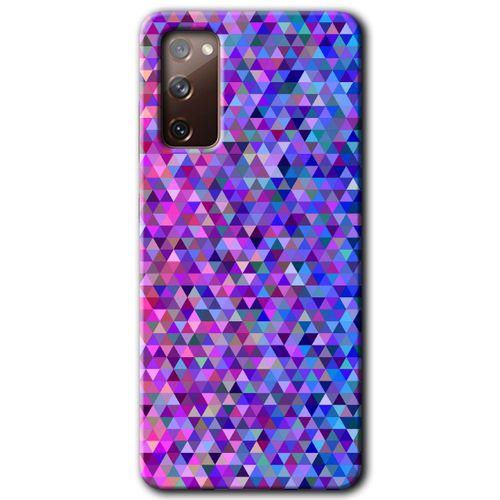 Samsung Galaxy S20 FE Kılıf HD Desen Baskılı Arka Kapak + Temperli Cam - Pixel Mozaik