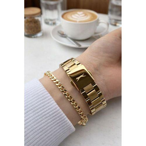 Slazenger Özel Sedef Kadran 2 Yıl Garantili 5 Atm Suya Dayanıklı Kadın Kol Saati+Bileklik LSL2608.M1