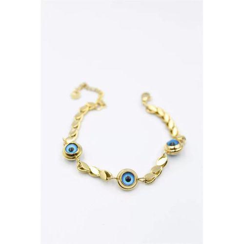 Arpa Zincirli Nazar Bileklik - Altın