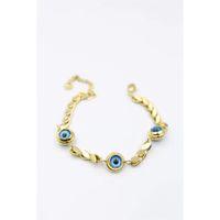 Arpa Zincirli Nazar Bileklik - Altın