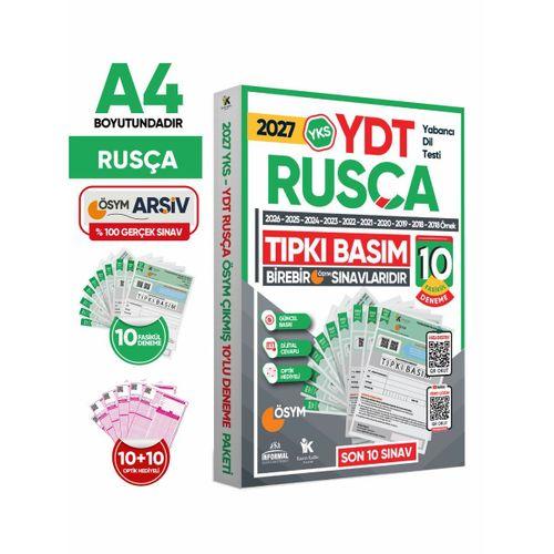 2027 YKS YDT (Yabancı Dil Testi) RUSÇA ÖSYM Çıkmış Soru Tıpkı Basım Deneme Paketi 10lu Türkiye Geneli