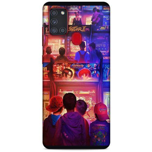 Retro (33) Desen Hybrid Kılıf Renkli Samsung Galaxy A21s Kılıf
