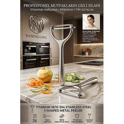 Titanyum Çelik Y Tipi Metal Sebze Meyve Soyacağı 18/10 304 Paslanma Çelik 723673