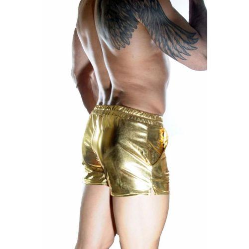 Erkek Gold Lame Short