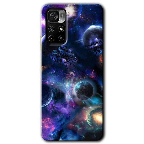 Poco M4 Pro 5G Kılıf HD Desen Baskılı Arka Kapak - Gezegen Karışımı + Kırılmaz Cam